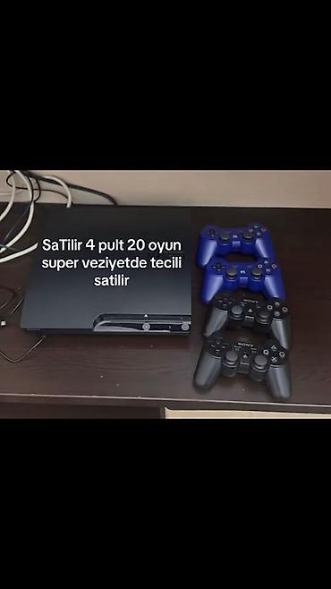 PlayStation 3 (PS3) Slim oyun konsolu seti - Televizrla birlikde