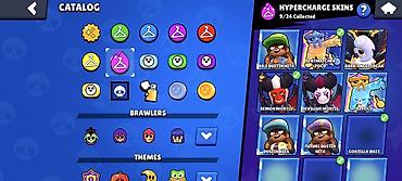 İncəsənət və kolleksiyalar: Kupa: 76.100 Maksimum Səviyyə (11 lvl): 65 Brawler Skinlər (376): 19 — 8