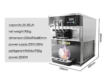 Оборудование для ресторанов, кафе: Dondurma aparatı Ice cream machine 3 Rəngli Masaüstü Dondurma Maşını — 8