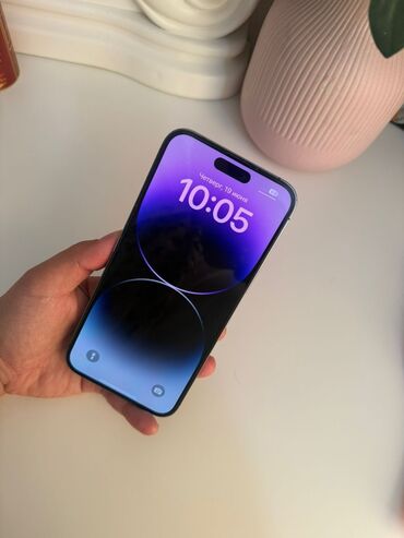 б у телефоны ми: IPhone 14 Pro Max, Колдонулган, 256 ГБ, Deep Purple, Куту, 87 %