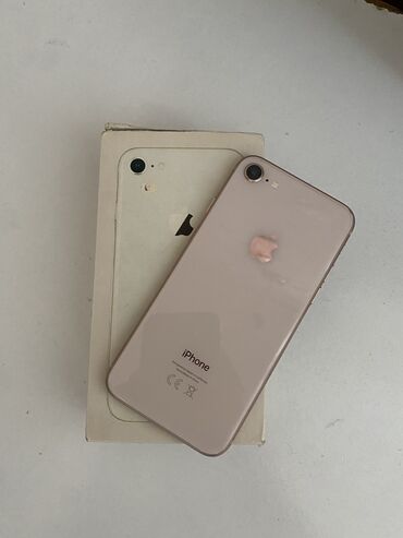 Apple iPhone: IPhone 8, 64 GB, Rose Gold, Kredit, Barmaq izi, Simsiz şarj