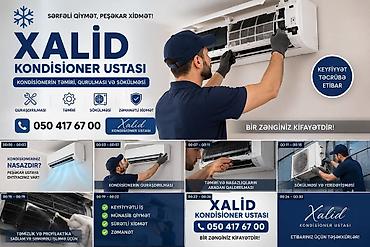 malyar isi: Xalid Kondisioner Ustası – sərfəli qiymət, peşəkar xidmət! Xidmətlər — 1