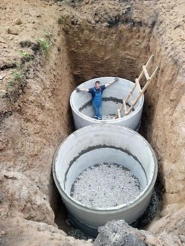 Железобетонные (ЖБИ) кольца для септика: Железобетонное (ЖБИ) кольцо для септика Размер: 110 x 90 x 10 см, Платная установка, В розницу — 5