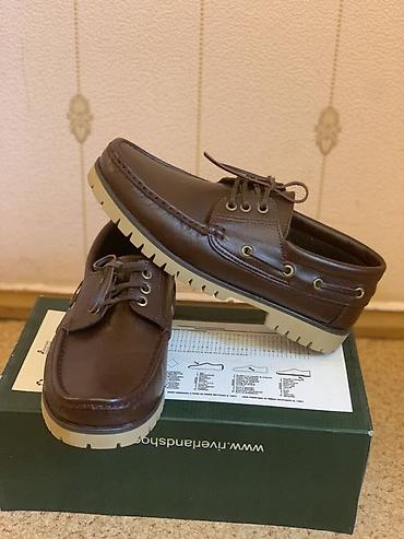 обув: Мужские кожаные мокасины/лоферы в стиле boat shoes. - Цвет — 2