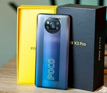 Honor: Poco X3 Pro, 128 ГБ, цвет - Голубой, Гарантия, Сенсорный, Face ID