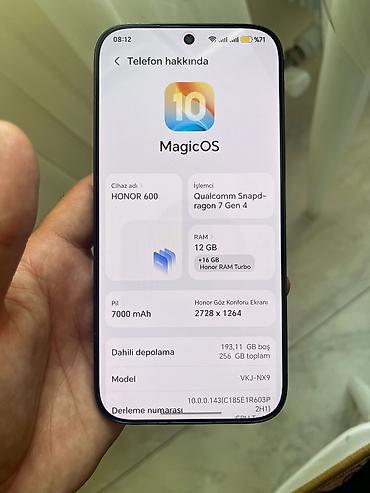 honor 400 kabro: Honor 256 GB, rəng - Boz, Zəmanət — 2