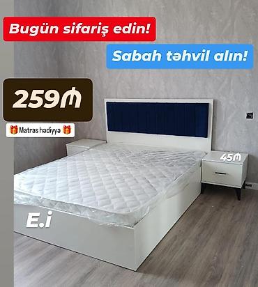 Çarpayılar: Yeni, İkinəfərlik çarpayı, Bazasız, Matras ilə — 2