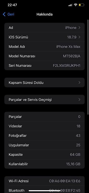 islenmis plansetlerin satisi: IPhone Xs Max, 64 GB, Qara, Face ID — 4