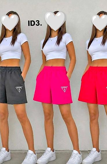 prepravka odece: Ženske sportske/ležerne šorts pantalone – model ID3. - Visok struk sa — 2