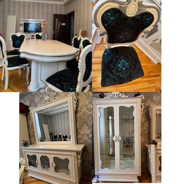emsan xirdalan: Qonaq otagi desti 800₼ .Deste 2 eded qorka,kamot ve 8 stullu masa