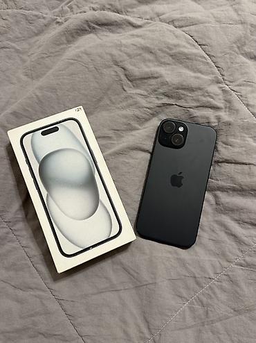 IPhone 15, Б/у, 128 ГБ, Черный, 81 %