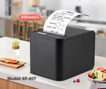 Торговые принтеры и сканеры: Принтер Чеков-Xprinter XP-80T 80mm 200mm/s Black USB+LAN Принтер — 5