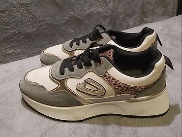 Women's Sneakers and athletic shoes: Ženske patike – modni chunky model - Dizajn: kombinacija bež/ekru sa — 12