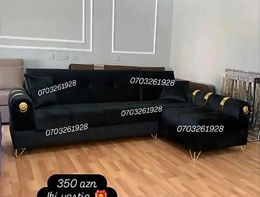 embawood kunc divan qiymetleri: 1.Qara rəngdə L formalı yumşaq divan dəsti - Parlaq qara məxmər tipli — 1