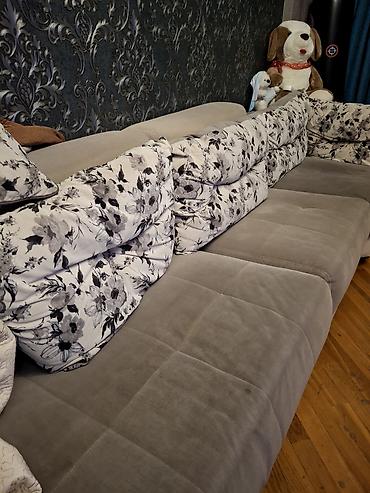 Divanlar: Künc divan, İşlənmiş, Açılan, Bazalı, Parça, Çatdırılma yoxdur — 1