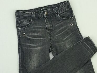 jeansy w gwiazdy: Spodnie jeansowe, Reserved, 8 lat, 128, stan - Dobry