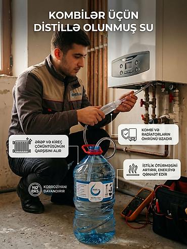 ixlas su: Kombilər üçün distillə olunmuş su – qazan və radiator sistemləri üçün — 1