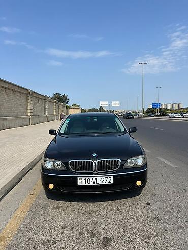 bmw 525i: BMW 7 Series (E65) sedan – qara rəng, Azərbaycan nömrə nişanı — 2