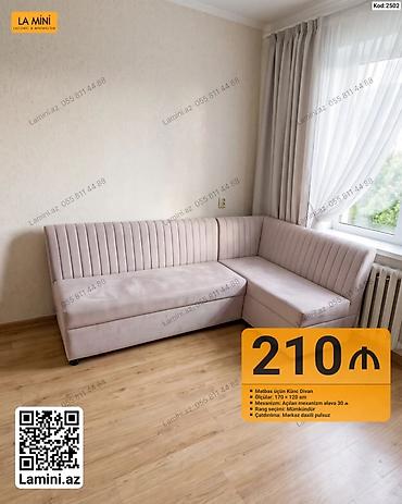 Mətbəx üçün künc divan - Ölçülər: 170 × 120 sm - Mexanizm: açılan