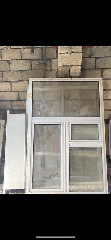 işıq lampaları: İşlənmiş İkiqat şüşə paketi Plastik pəncərə, Еni: 120 sm, Uzunluğu: 180 sm — 2
