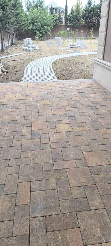 Tamet: Beton dekorativ tamet döşəmə - Material: vibro-press beton tamet (daş — 7