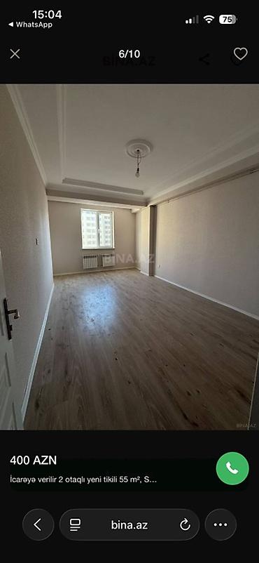 zigda kirayə evler: İcarə üçün 2 otaqlı mənzil – 55 m² • Plan: işıqlı zal, yataq otağı — 9