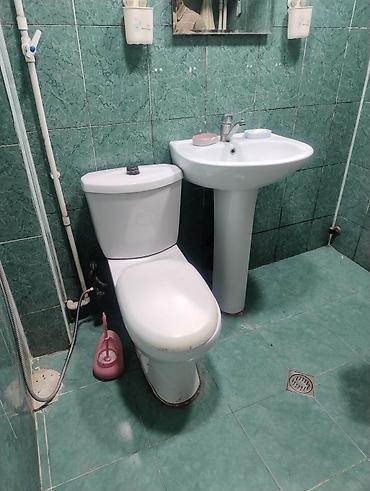 Hamam dolabları: Ağ unitaz tyulpan ikisi birlikde — 1