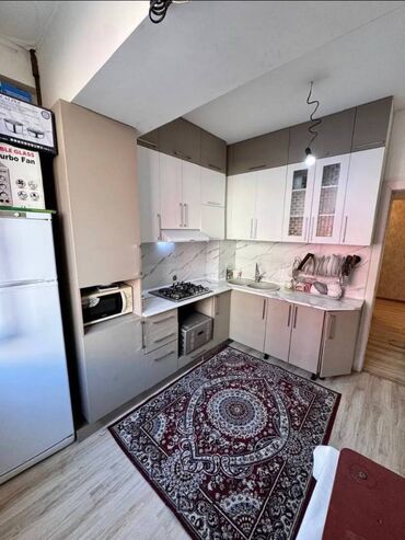 долгосрочная аренда ош квартир: 2 комнаты, 60 м², Элитка, 3 этаж, Евроремонт