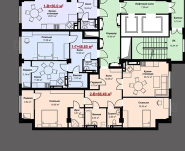 продаются полдом бишкек: 3 бөлмө, 88 кв. м, Элитка, 4 кабат, ПСО (өзү оңдоп түзөтүп бүтүү үчүн)