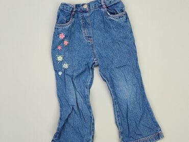 jeansy z kieszeniami z boku: Spodnie jeansowe, 2-3 lat, 98, stan - Zadowalający