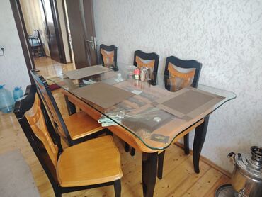 Mebel: Masa + 5stul birlikde 250 azn satilir‼️temiz taxtadir baha alinib