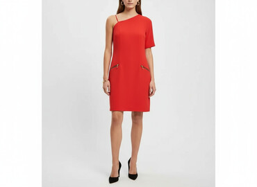 zara czerwona sukienka midi: Zara, Сукня жіноча, розмір M