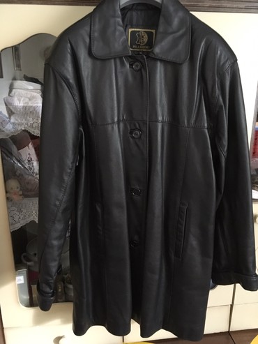 Ostale jakne, kaputi, prsluci: Nova Italijanska kožna jakna crne boje, postavljena i vatirana, jako — 2