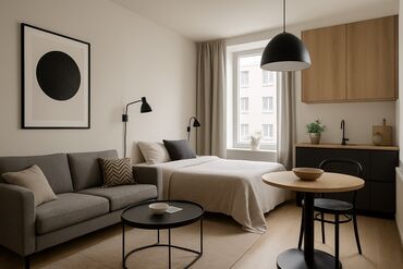 снять квартиру на долгий срок в бишкеке ок: 1 комната, 45 м², С мебелью