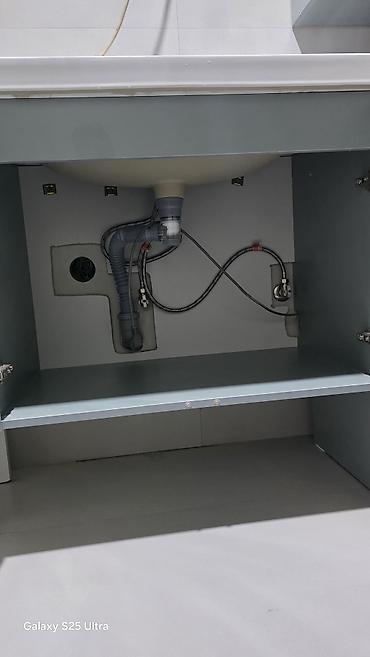 silver kitchen: Комплект мебели для ванной комнаты с местом под стиральную машину на — 4