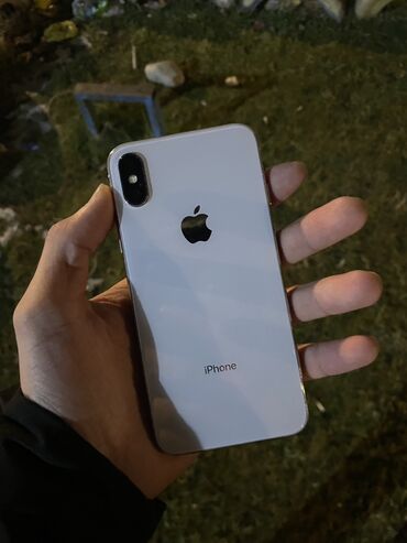 Apple iPhone: IPhone X, Б/у, 64 ГБ, Черный, 100 %