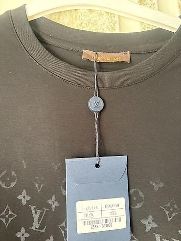 trapez şalvar: Futbolka, Louis Vuitton, 2XL, rəng - Qara — 2