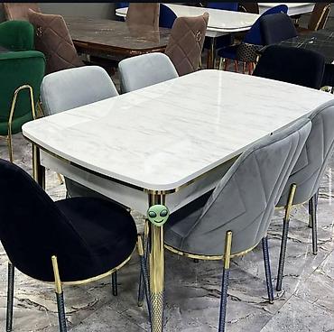 stul restoran: Qonaq otağı üçün, Yeni, Açılmayan, Dördbucaq masa, 6 stul — 1