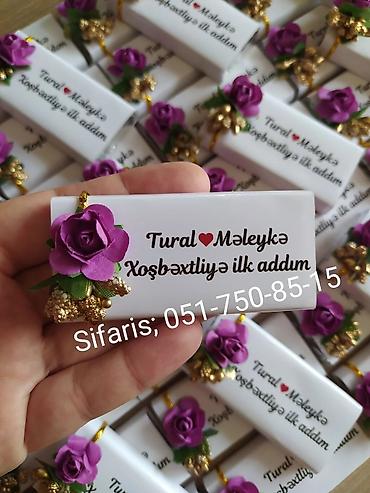 Toy paltarları və aksesuarları: Xonca sokoladlar nisan,toy,heri,xina,elcilik ve ad gunleri ucun — 2
