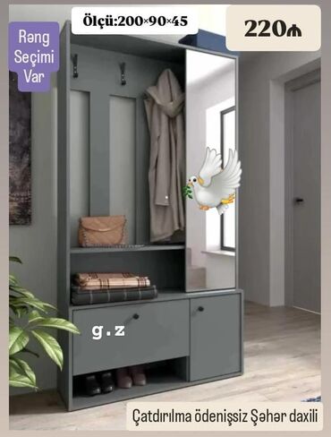 купить бу шкаф для одежды: Yeni, Düz dolab, Dəhliz dolabı