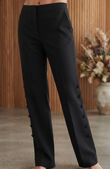 bonatti snizenje: Elegantne crne pantalone ravnog kroja. - Klasičan visok struk sa — 1
