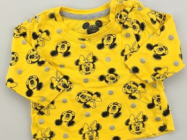 żółta bluzka z długim rękawem: Bluzka, Disney, 0-3 m, stan - Dobry