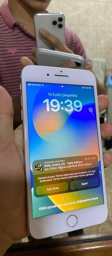 IPhone 8 Plus, 64 GB, Ağ, Barmaq izi