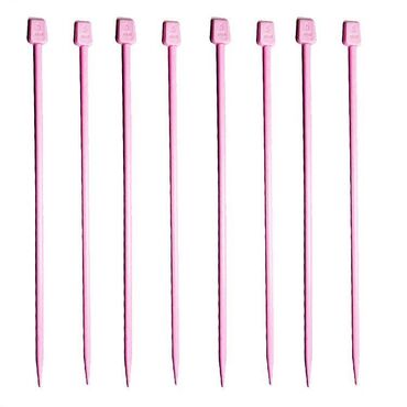 зарядник ноутбука: Спицы розовые прямые, толщина 5 мм, длина 40 см - цена за пару
