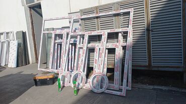 Plastik pəncərələr: Yana siyirmeli plastik qapı pəncərə Plastik və Alüminium Qapı Pəncərə — 11