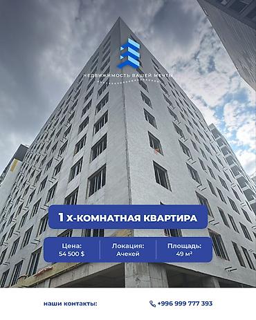 49: 1 комната, 49 м², Южная Магистраль Элитка, 6 этаж, ПСО (под самоотделку) — 1
