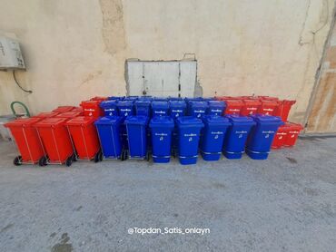 Tullantı qabları: Məişət Tullantı qutuları. 20 lt den 1100 lt qeder movcuddur. Plastik — 9