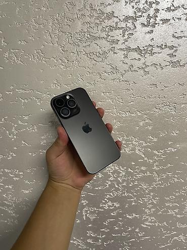 iphone13pro max: IPhone 15 Pro, Б/у, 128 ГБ, Black Titanium, Зарядное устройство, Чехол, 81 % — 1