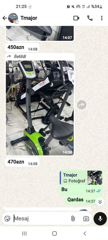 Əlcəklər: Evdə istifadə üçün nəzərdə tutulmuş bu velotrenajor, məşq zamanı