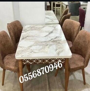 Masa və oturacaq dəstləri: Mətbəx üçün, Yeni, Açılan, Dördbucaq masa, 4 stul — 27